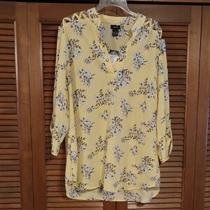 NWT Rue21 Yellow Floral Blouse